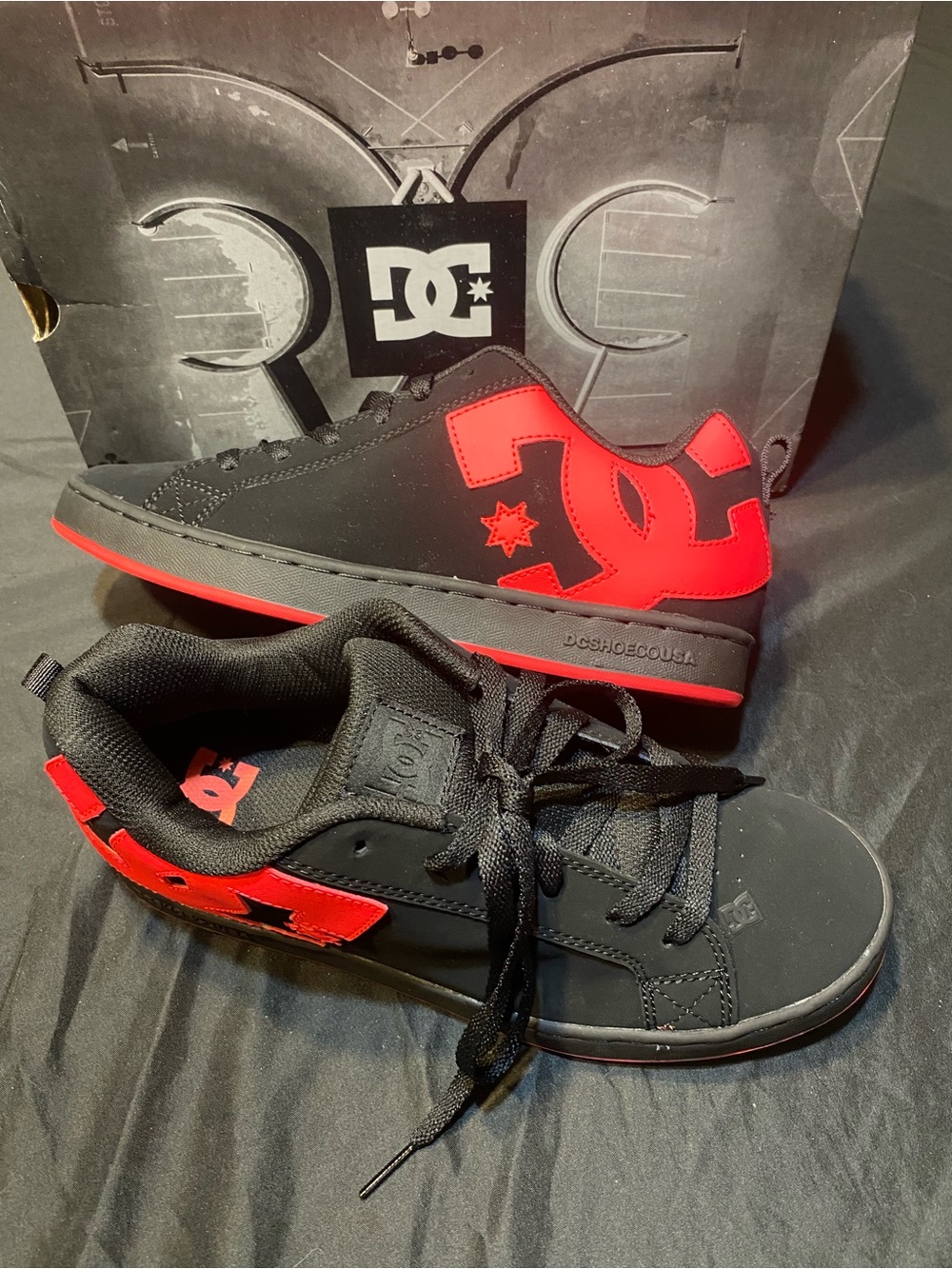DC Women’s Black and Pink Skate Sneakers